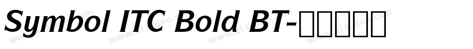Symbol ITC Bold BT字体转换